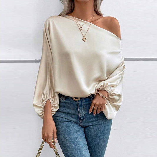 Twos Asymmetric off the Shoulder Blouse