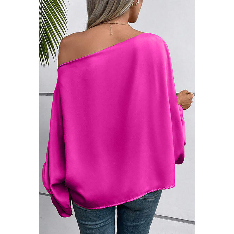 Twos Asymmetric off the Shoulder Blouse