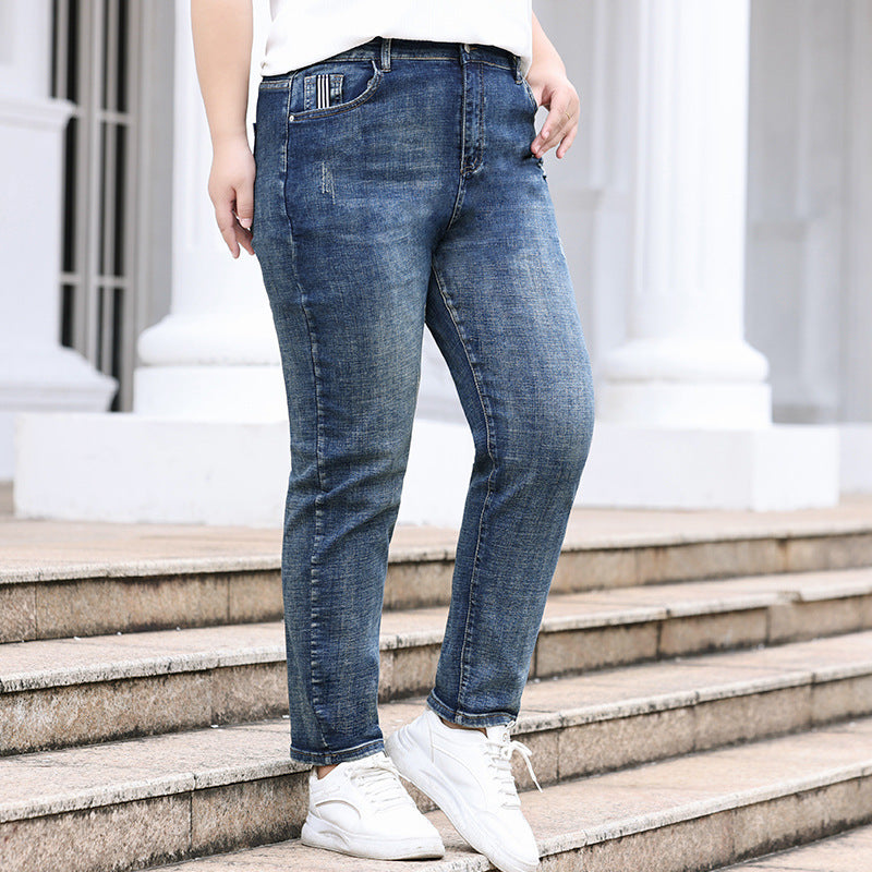 Twos Plus Sized Distressed Jeans