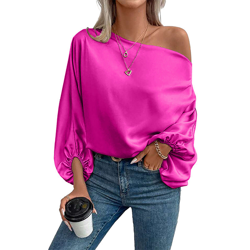 Twos Asymmetric off the Shoulder Blouse