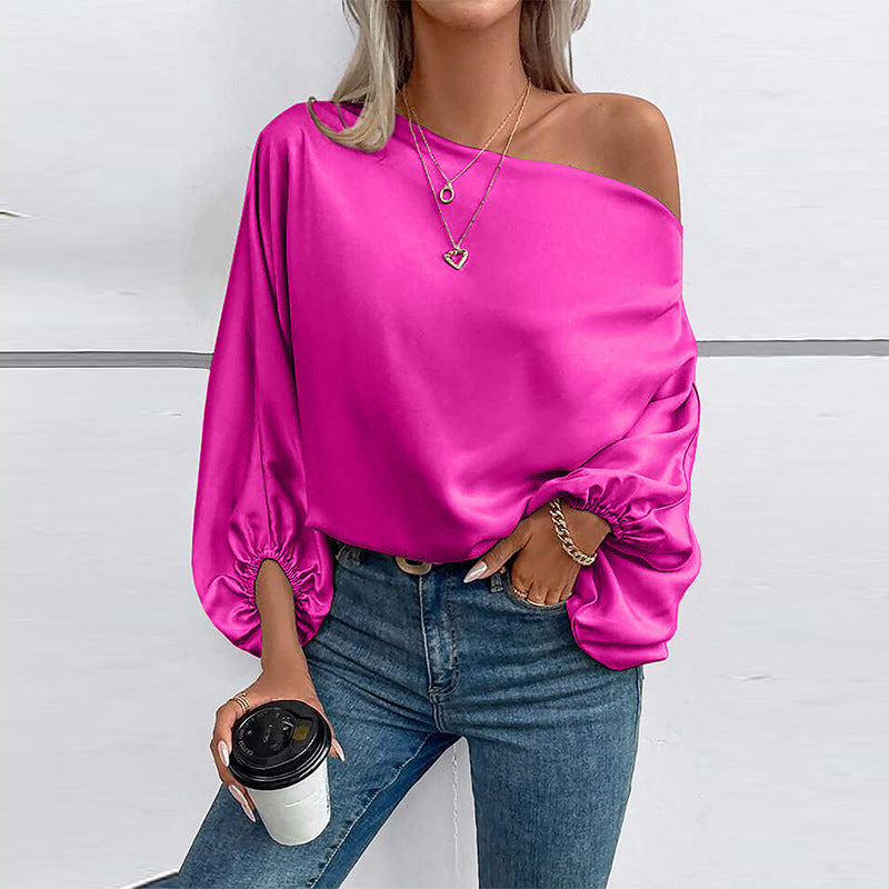 Twos Asymmetric off the Shoulder Blouse