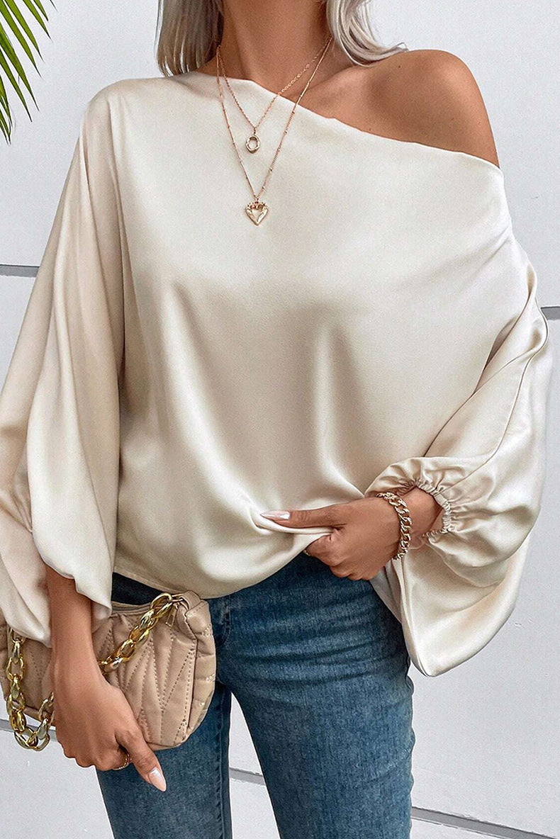 Twos Asymmetric off the Shoulder Blouse