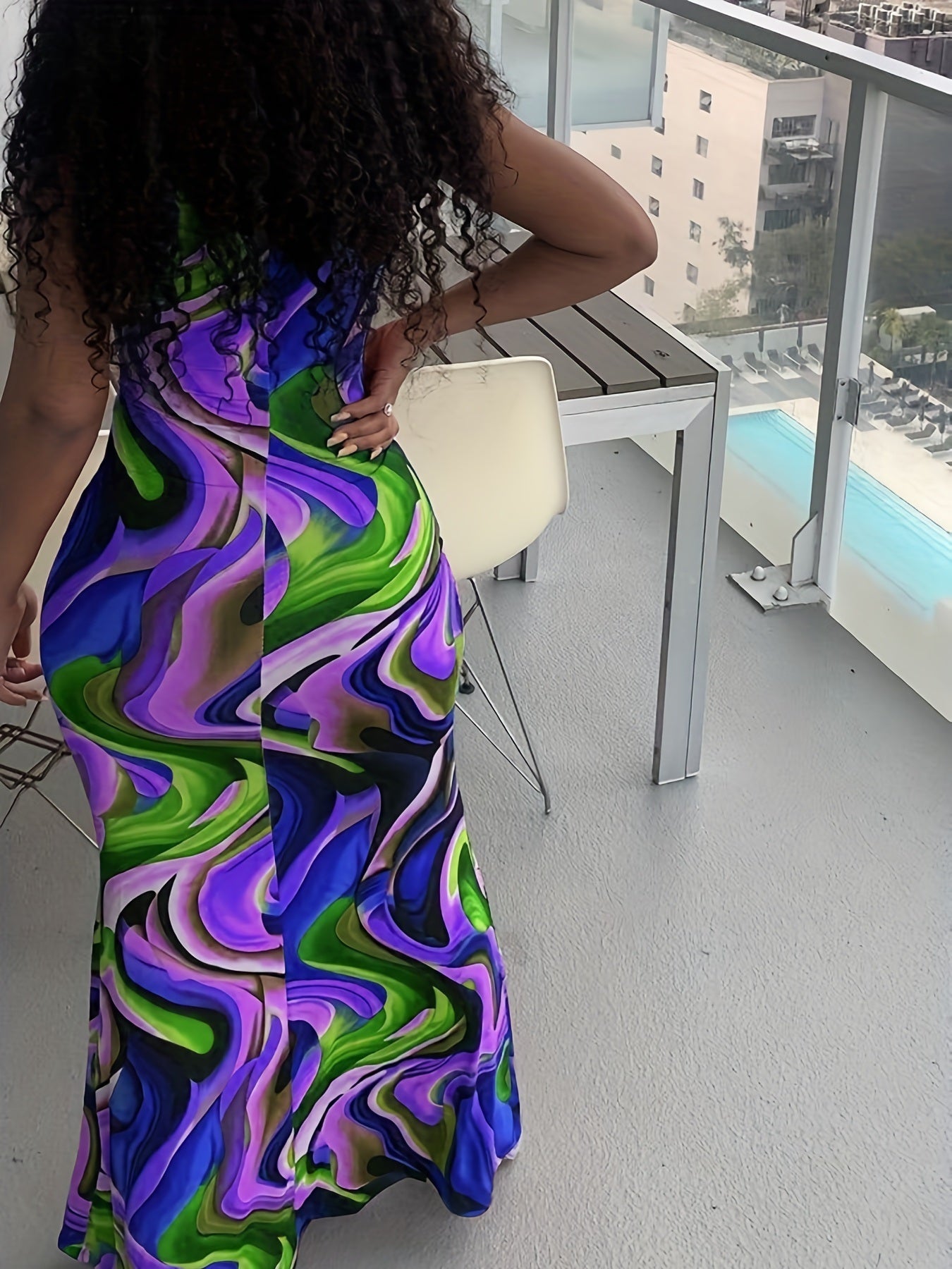 Twos Color Me Abstract Bodycon Dress