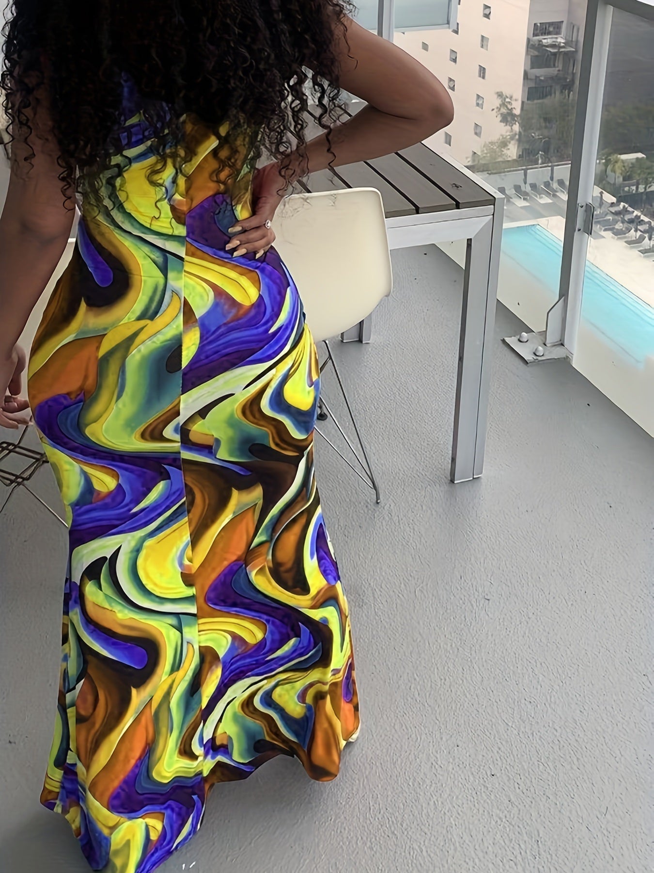 Twos Color Me Abstract Bodycon Dress