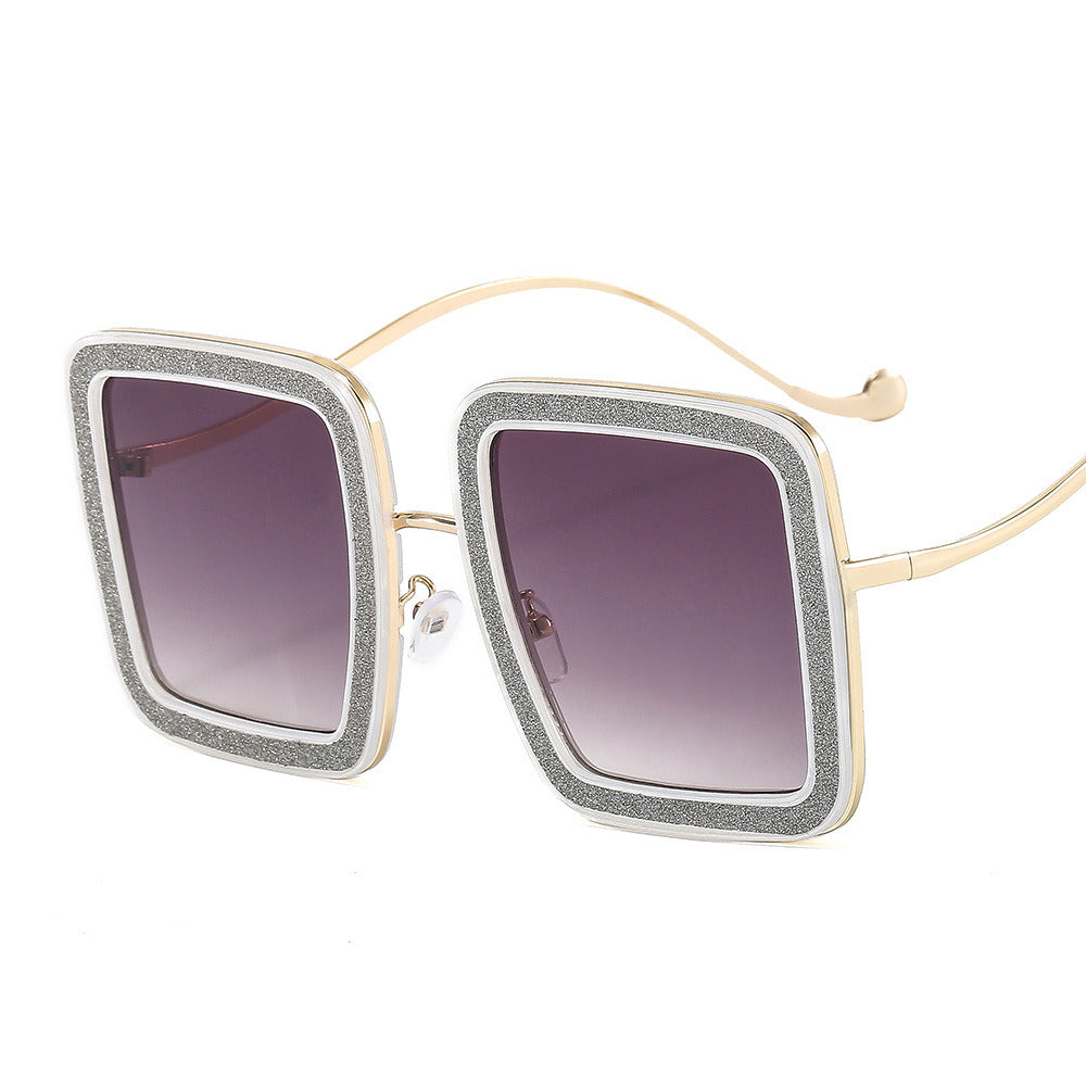 Retro Square Dazzling Sun Glasses