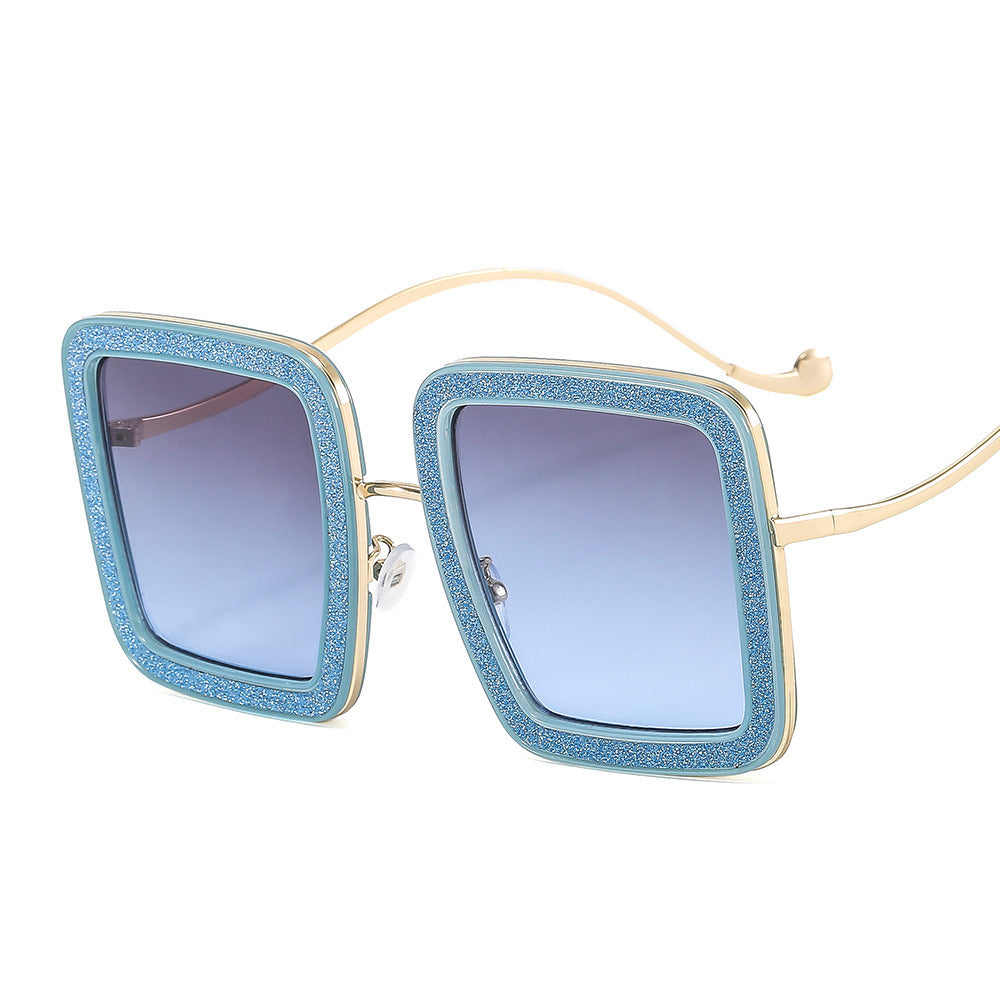 Retro Square Dazzling Sun Glasses