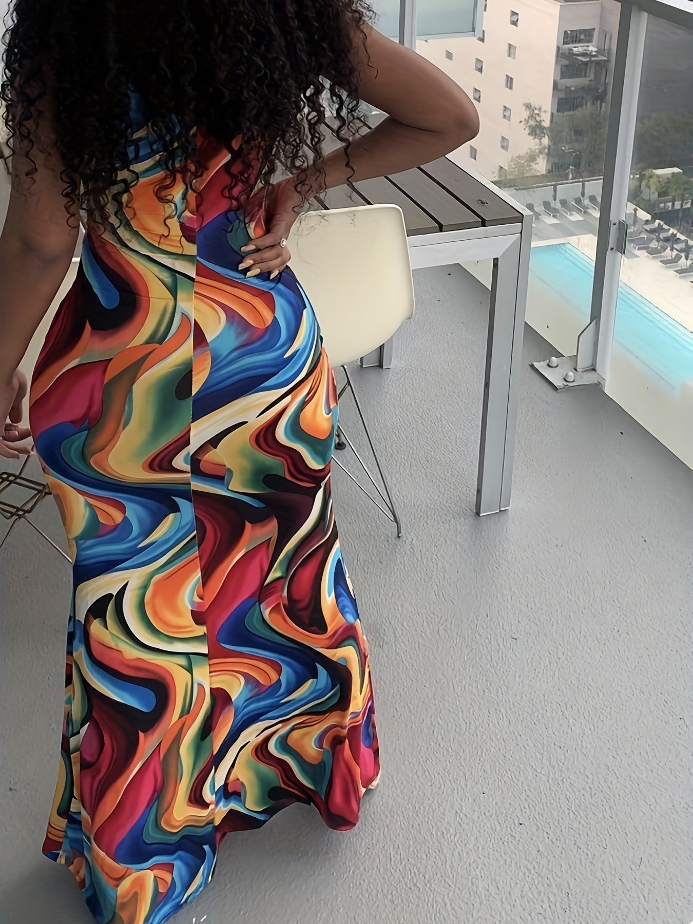 Twos Color Me Abstract Bodycon Dress