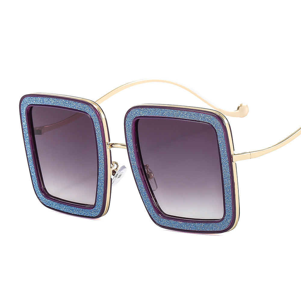 Retro Square Dazzling Sun Glasses