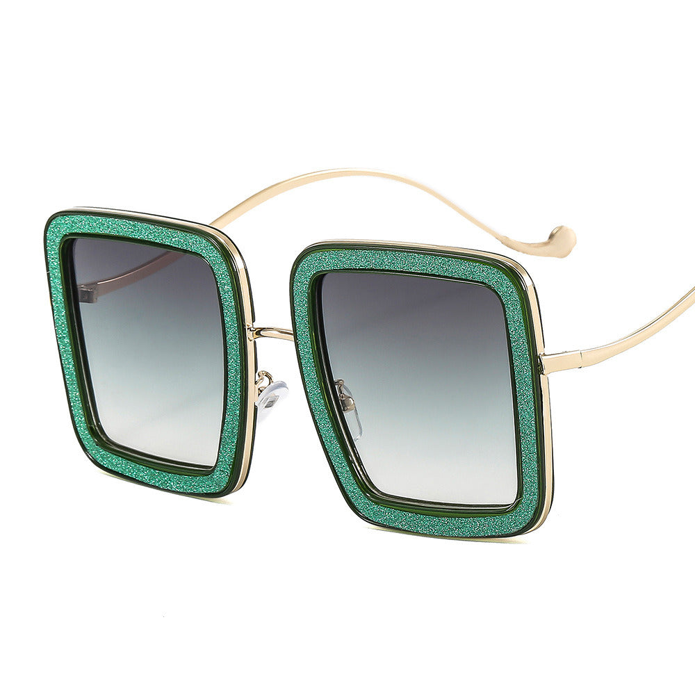 Retro Square Dazzling Sun Glasses