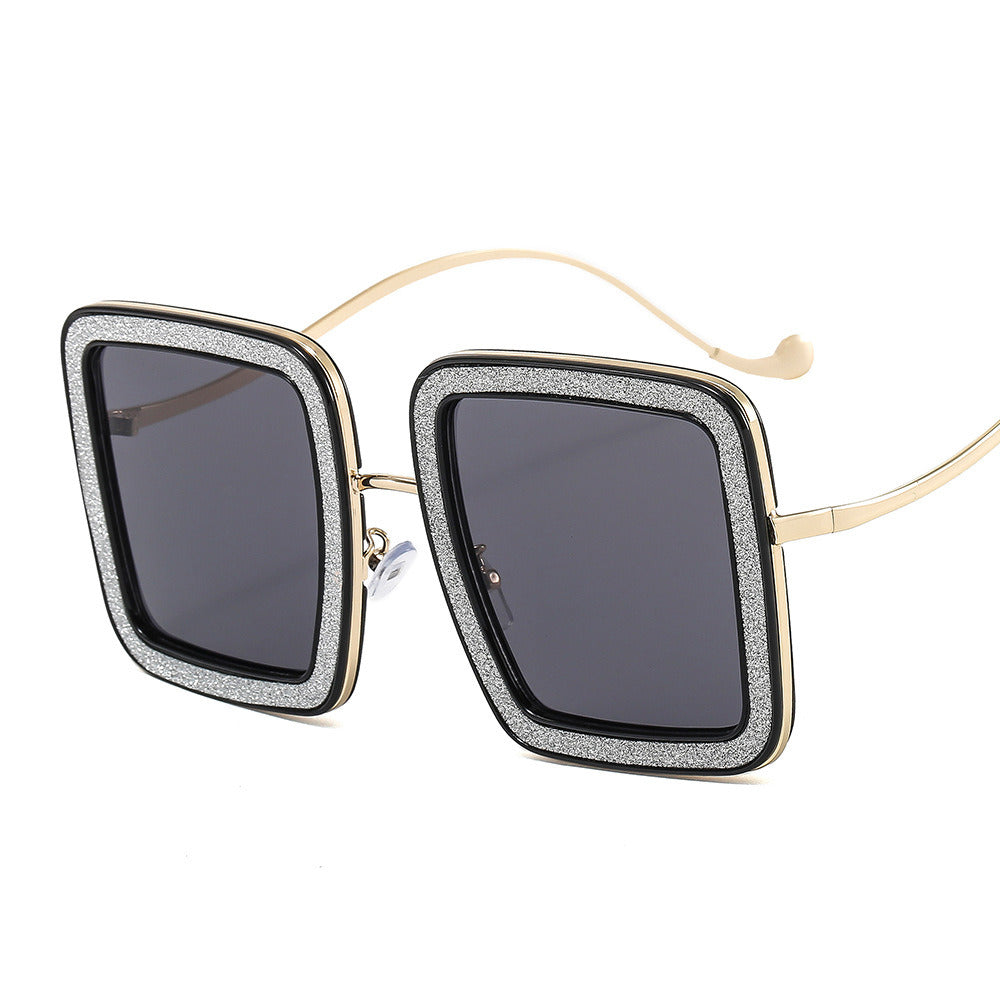 Retro Square Dazzling Sun Glasses