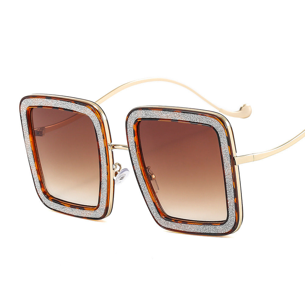 Retro Square Dazzling Sun Glasses